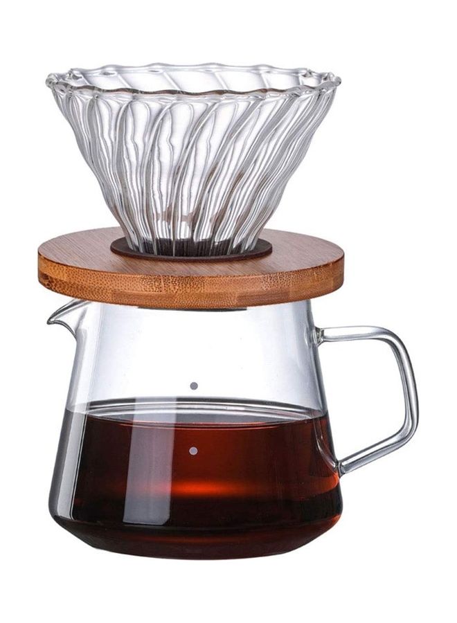 XiuWoo Pour Over Coffee Maker Set Clear 600ml - Image 1