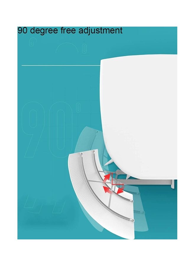 شو وو عاكس رياح يناسب جميع أجهزة تكييف الهواء بتصميم مفرغ لمنع التهوية المباشرة Q26 شفاف - Image 3