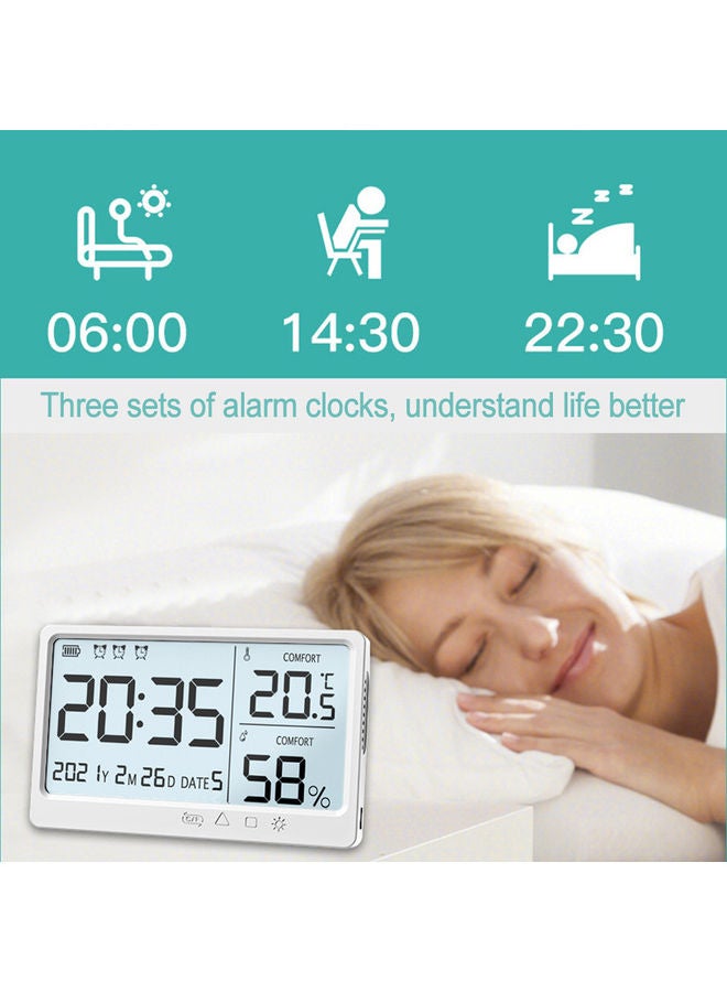 LCD Electronic Temperature Humidity Meter White - Image 5