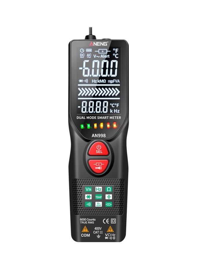 ANENG Intelligent Digital Power Multi-Meter Black - Image 1