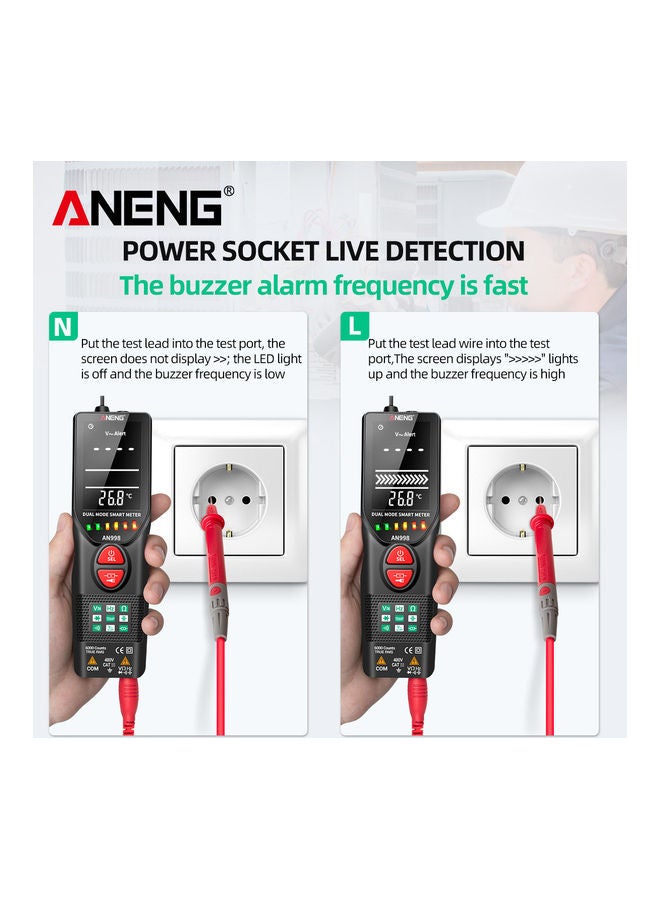 ANENG Intelligent Digital Power Multi-Meter Black - Image 2