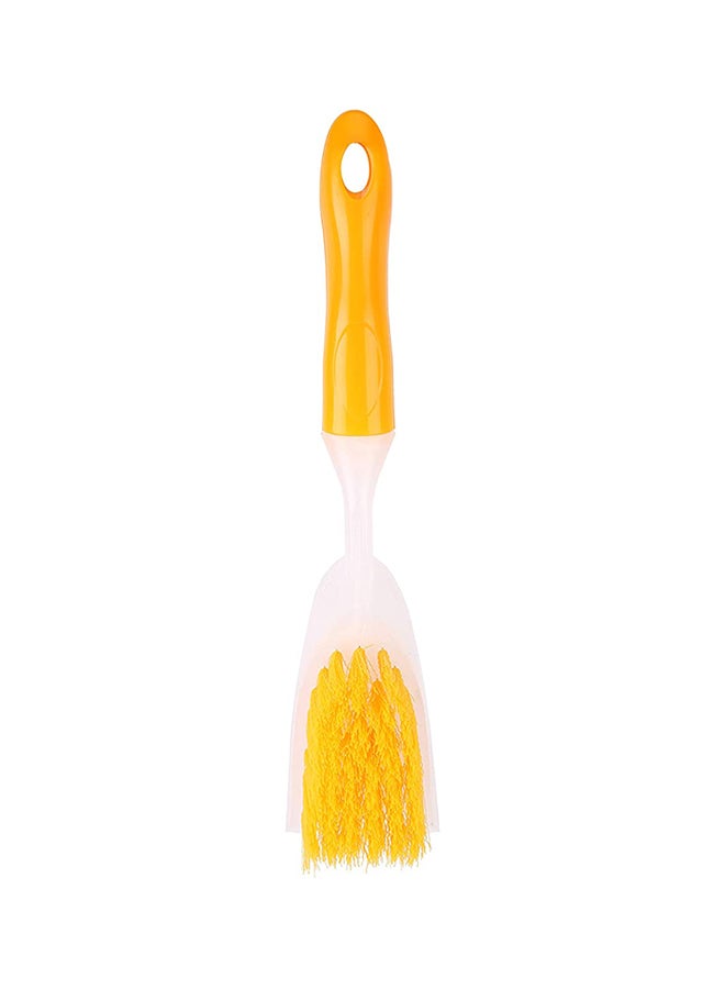 كلاسي تاتش فرشاة بلاستيكية بمقبض مانع للانزلاق أصفر/ أبيض 27x6x9سم - Image 1