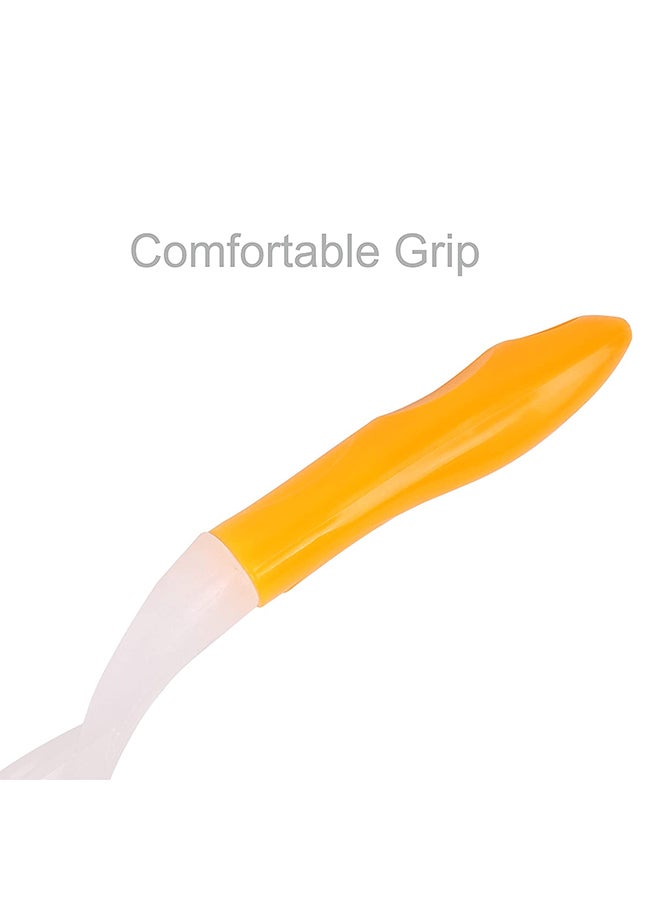 كلاسي تاتش فرشاة بلاستيكية بمقبض مانع للانزلاق أصفر/ أبيض 27x6x9سم - Image 5