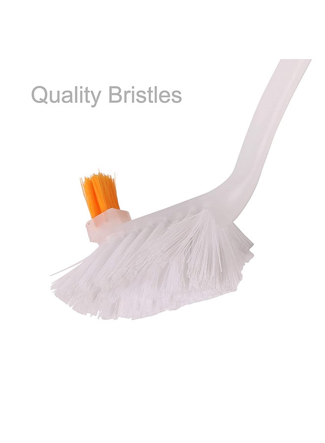 كلاسي تاتش فرشاة بلاستيكية بمقبض مانع للانزلاق . أصفر/ابيض 30x6x8سم - Image 3