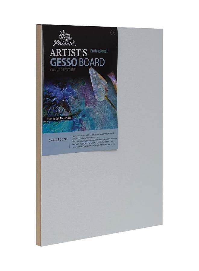 Phoenix Artists Gesso Canvas Panel Board White - Image 1