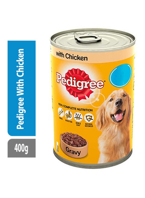 Chicken Chunks In Gravy Wet Dog Food Can 400g