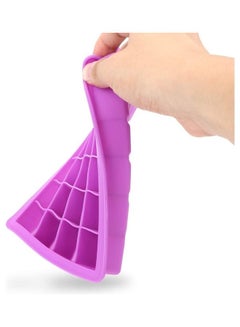 XiuWoo 3-Piece Silicone 24-cavities Ice Maker Set Blue/Purple/Green One Size  - Image 4