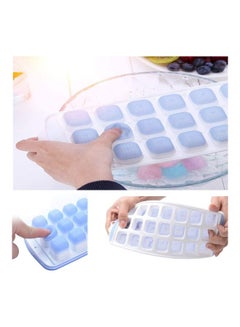 XiuWoo 2-Piece Silicone Ice Ball Tray Set With Lids Blue/White One Size  - Image 4