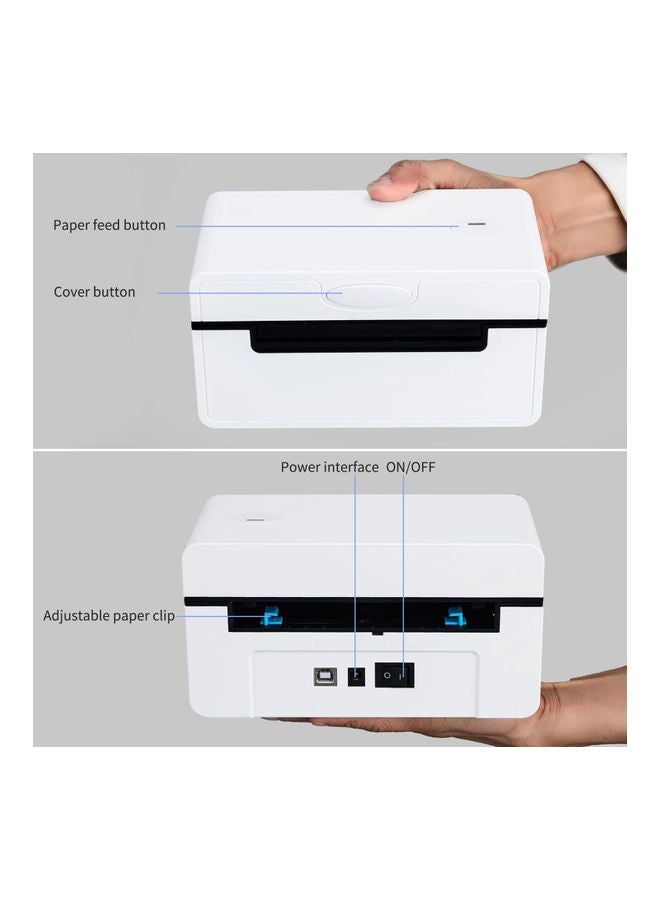 Desktop Thermal Label Printer With Accessories White - Image 2