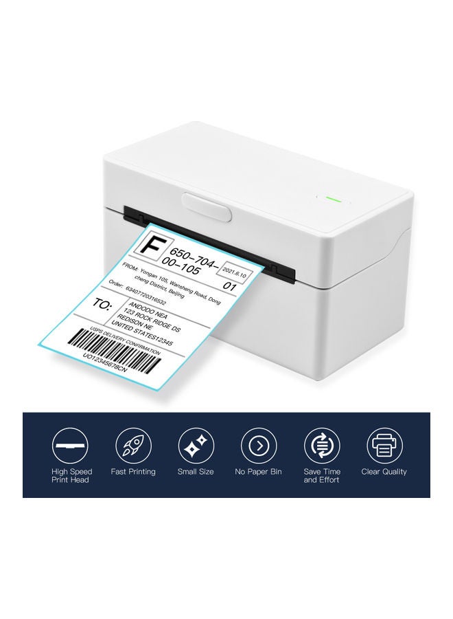 Generic Thermal Label Printer With Accessories White  - Image 2