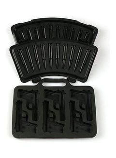 XiuWoo 2-Piece Bullet Shaped Ice Mold Set Black One Size  - Image 3
