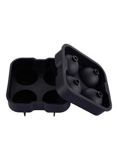 XiuWoo Silicone Ice Ball Maker With Lid Black One Size  - Image 1