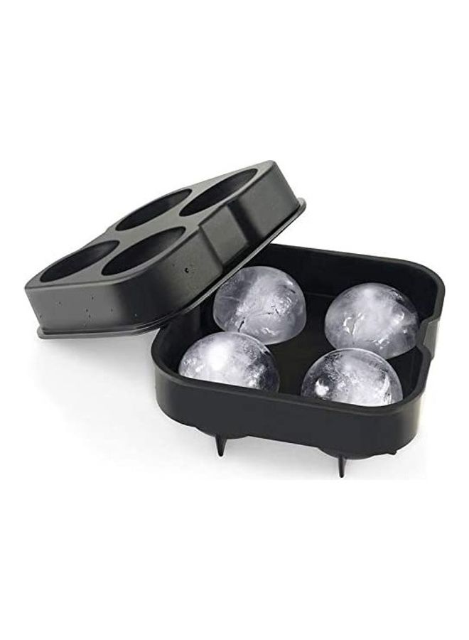 XiuWoo Silicone Ice Ball Maker With Lid Black One Size - Image 3