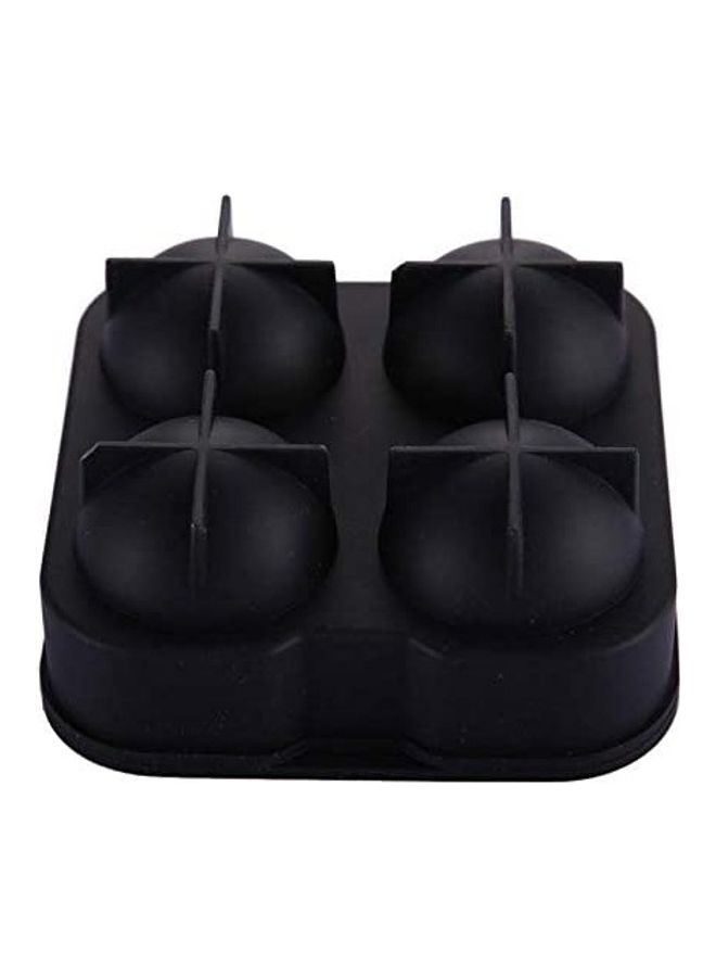 XiuWoo Silicone Ice Ball Maker With Lid Black One Size - Image 4