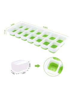 XiuWoo Pack Of 3 Easy-Release And Flexible Ice Cube Trays Green/Blue/White One Size  - Image 2