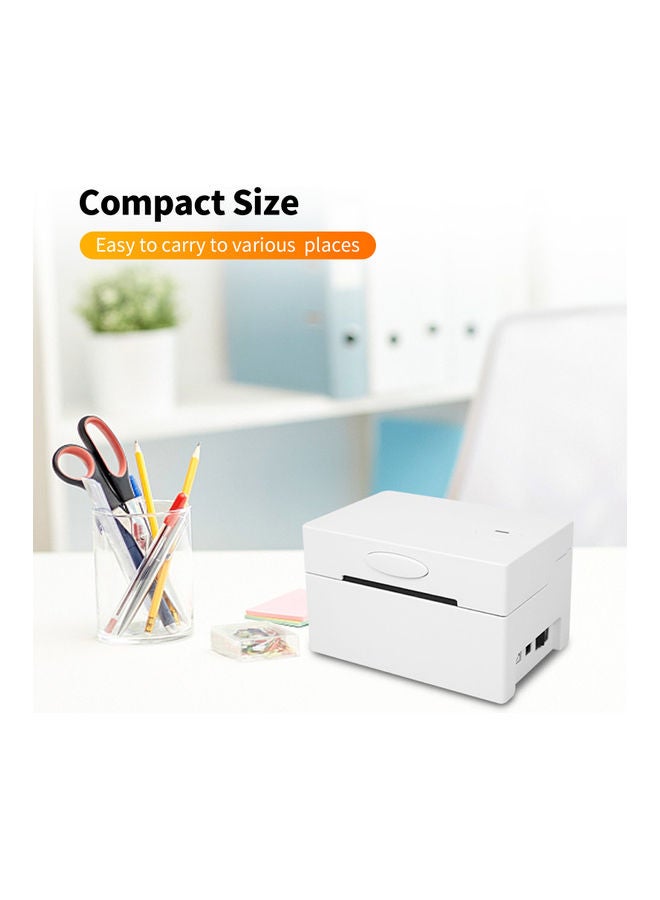 Generic Desktop Thermal Label Printer White  - Image 3