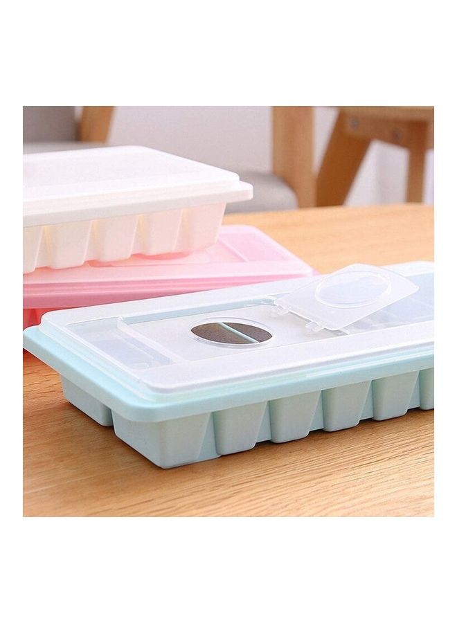 XiuWoo 3-Piece 16-Cavities Ice Cube Tray Box Set Pink/Blue One Size - Image 4