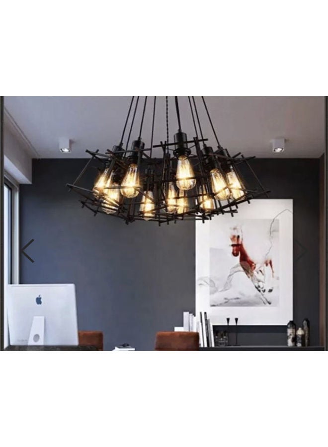 Vlovehome - Contemporary Pendant Lamp Black/Clear - Image 1