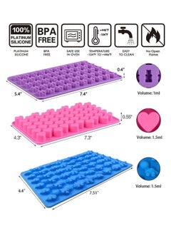 شو وو طقم قوالب شوكولاتة من السيليكون من 3 قطع متعدد الألوان One Size  - Image 2
