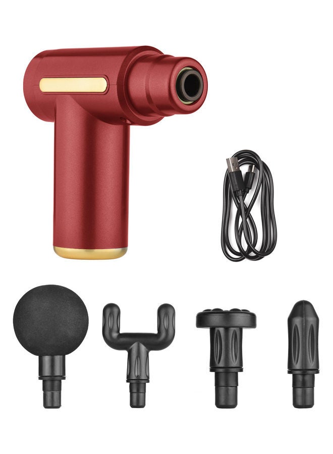 6-Level Mini Fascia Massager with 4 Heads and USB Cable - Image 1