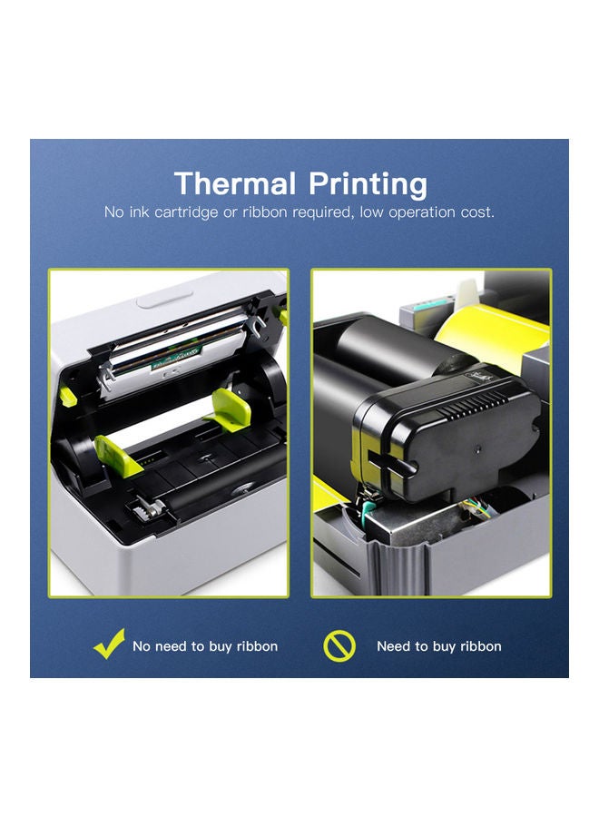 Thermal Label Printer White  - Image 2