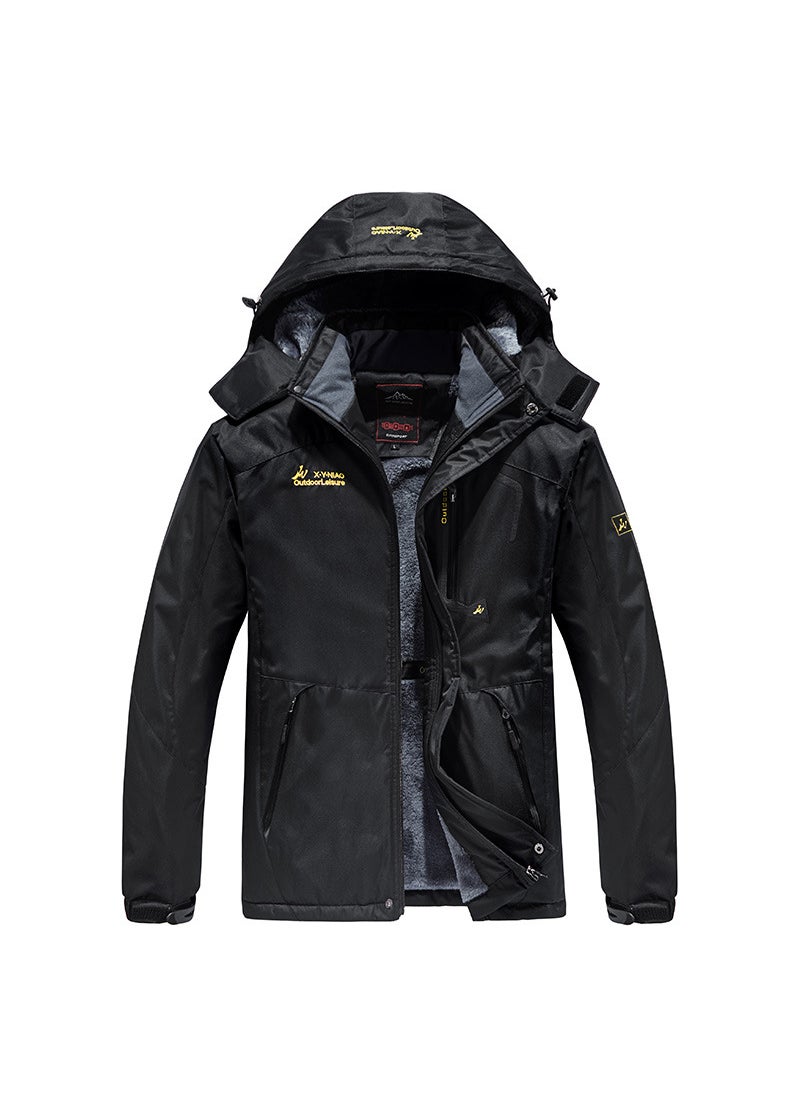 جوي شيك جاكيت كاجوال دافئ أسود - Image 1