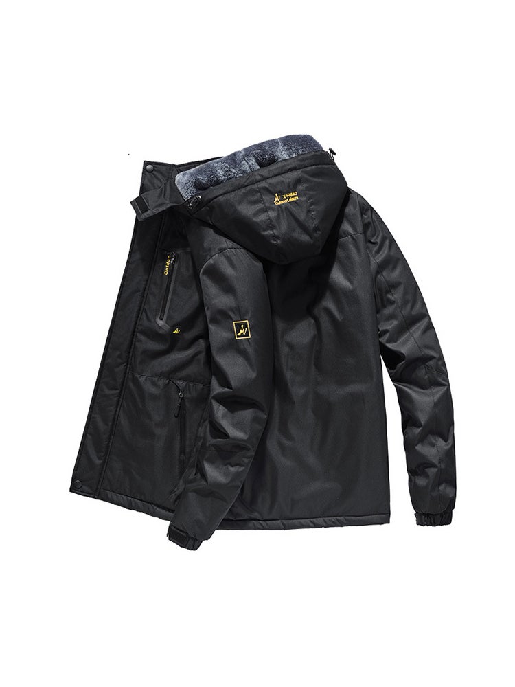 جوي شيك جاكيت كاجوال دافئ أسود - Image 2