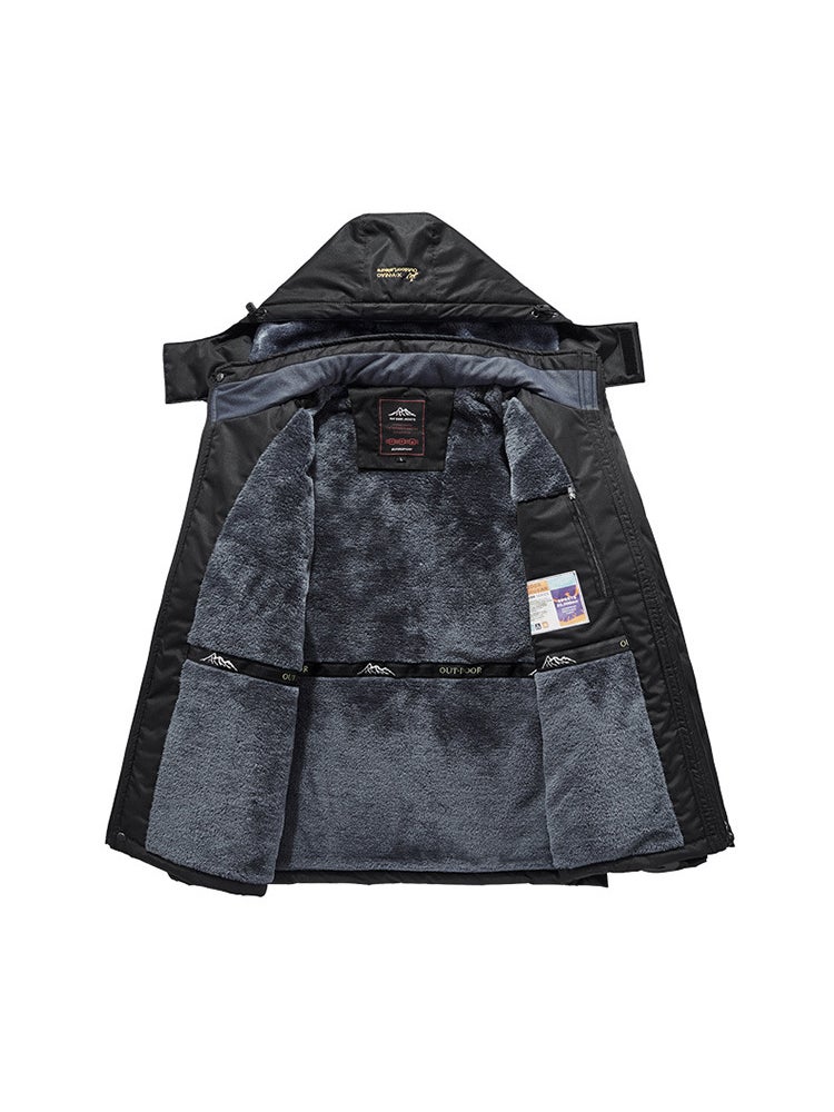 جوي شيك جاكيت كاجوال دافئ أسود - Image 3