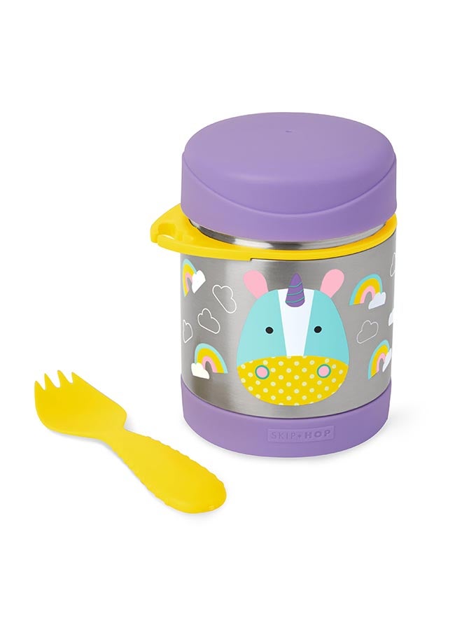 Skip Hop Unicorn Print Zoo Insulated Little Kid Food Jar, 325 Ml Capacity  - Image 2