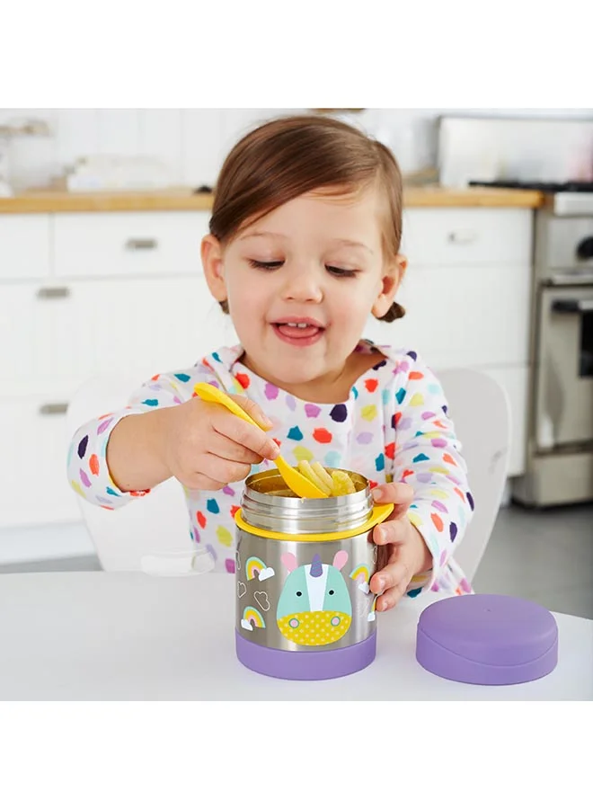 Skip Hop Unicorn Print Zoo Insulated Little Kid Food Jar, 325 Ml Capacity