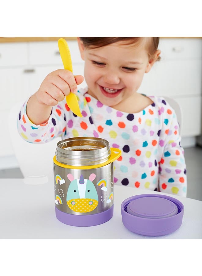 Skip Hop Unicorn Print Zoo Insulated Little Kid Food Jar, 325 Ml Capacity  - Image 4