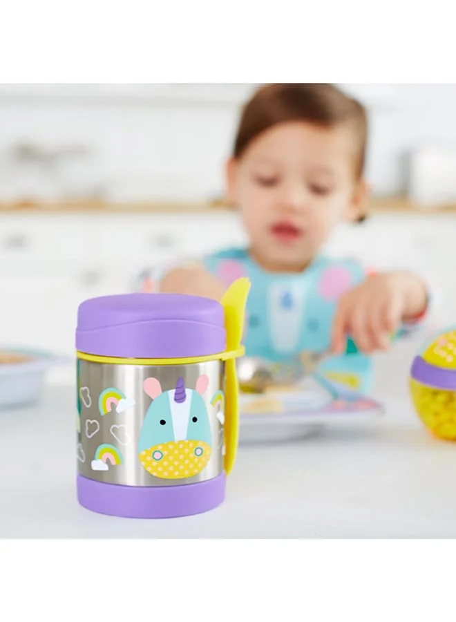 Skip Hop Unicorn Print Zoo Insulated Little Kid Food Jar, 325 Ml Capacity