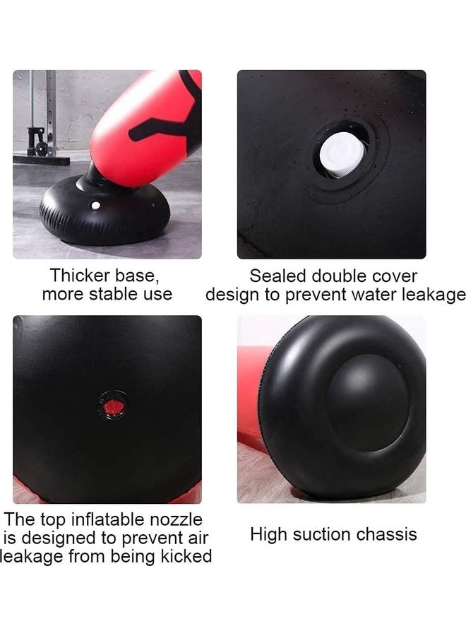 شو وو كيس ملاكمة قابل للنفخ بتصميم قائم بذاته - Image 4