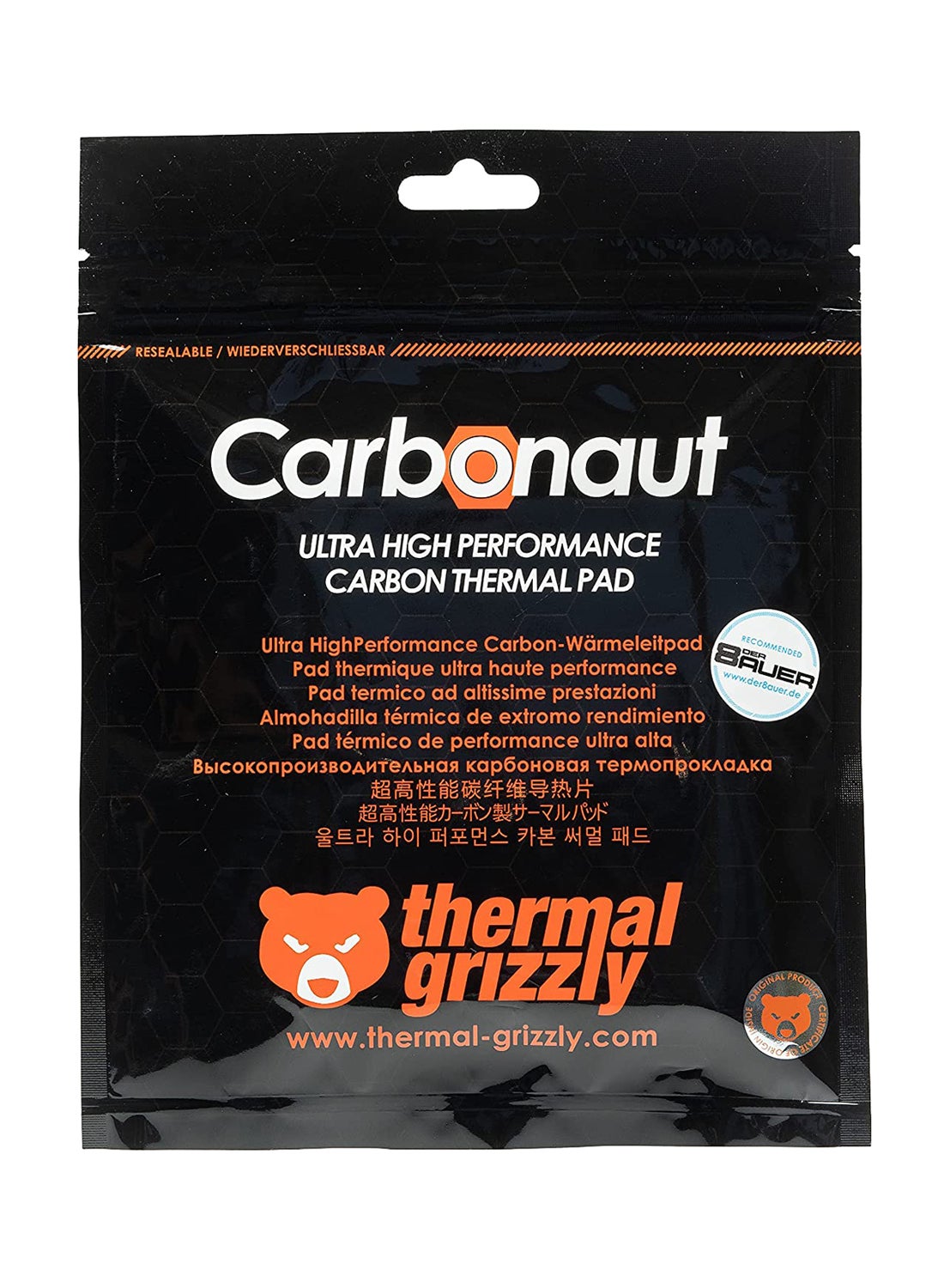 Thermal Grizzly Carbonaut Ultra High Performance Carbon Thermal Pad, 32 × 32 × 0.2 mm