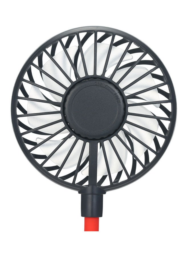 مروحة محمولة تعلق على الرقبة مع كابل USB H39167-LM أسود/أحمر - Image 5