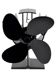 Generic 4-Blade Thermodynamic Fireplace Fans 10.0 W H35590-LM Black  - Image 1