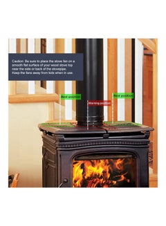 Generic 4-Blade Thermodynamic Fireplace Fans 10.0 W H35590-LM Black  - Image 5
