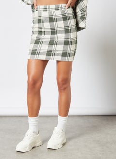 Checkered Skirt Green