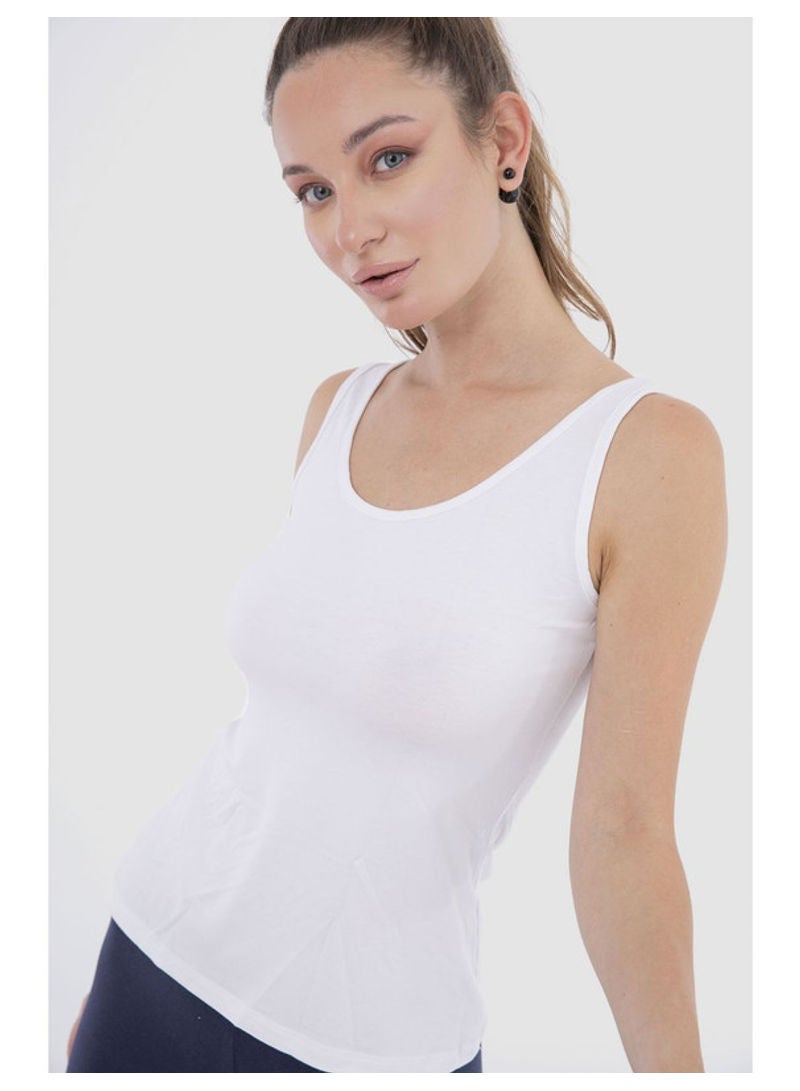 Carina Tank Top (V) White  - Image 1