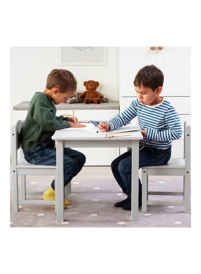 دبليو كيه كرسي خشبي مخصص للأطفال رمادي - Image 2