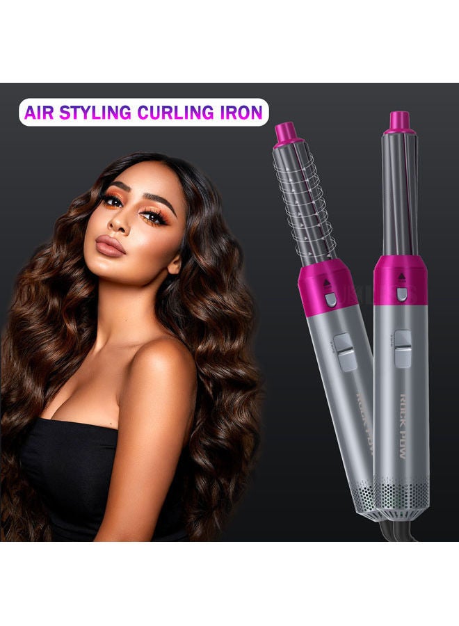 Rock Pow 5-in-1 Hot Air Hair Curler Set Pink/Grey - Image 5