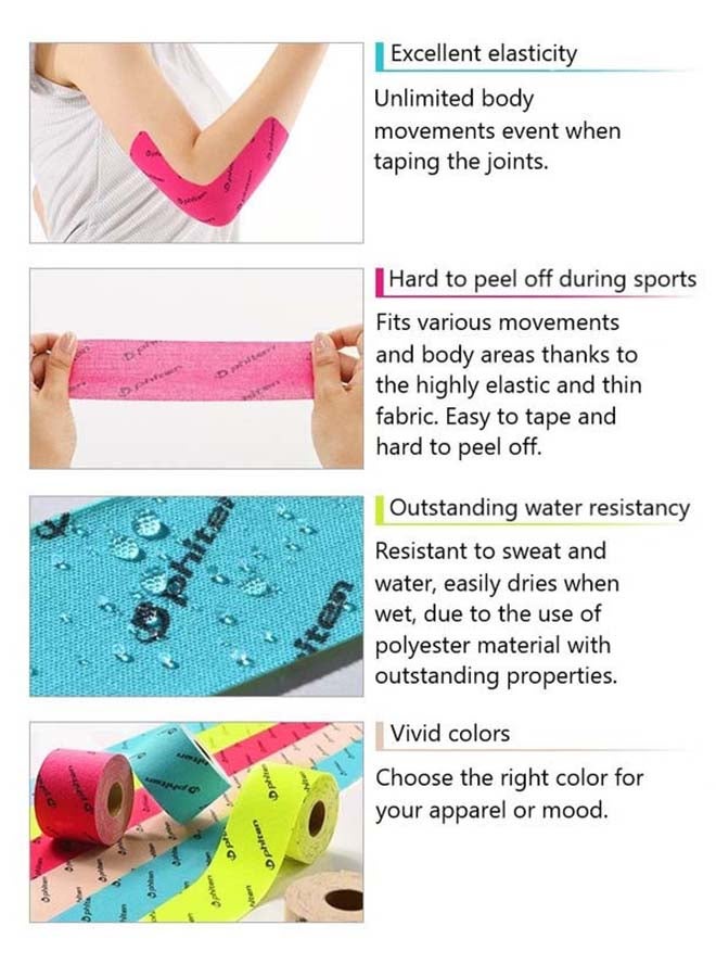 فيتن شريط لاصق طبيّ من التيتانيوم بتصميم رياضيّ مطاطيّ لون توركواز - Image 4