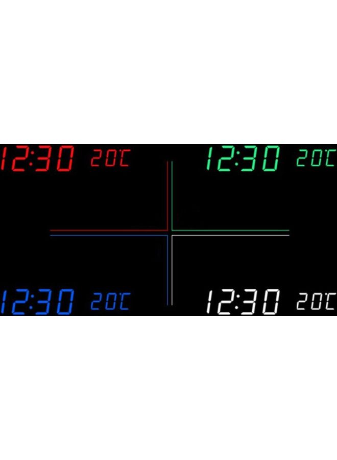 LED Sound Control Alarm Clock Black/Blue 15x4.5x7cm - Image 3