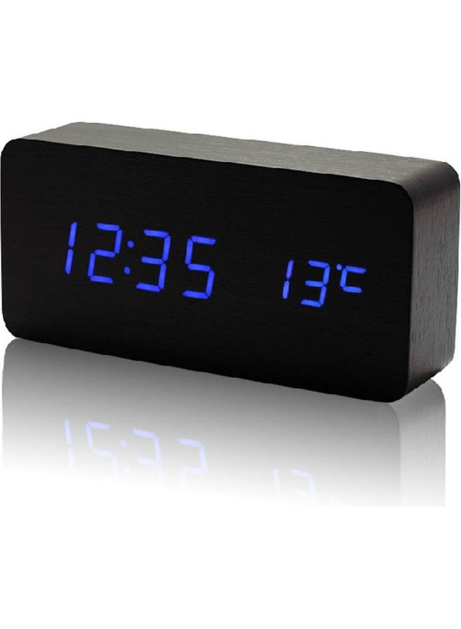 LED Sound Control Alarm Clock Black/Blue 15x4.5x7cm - Image 4