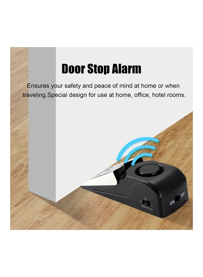 جهاز إنذار مضاد للسرقة مزود بفتحة لإيقاف الباب . أسود/ فضي . - Image 3