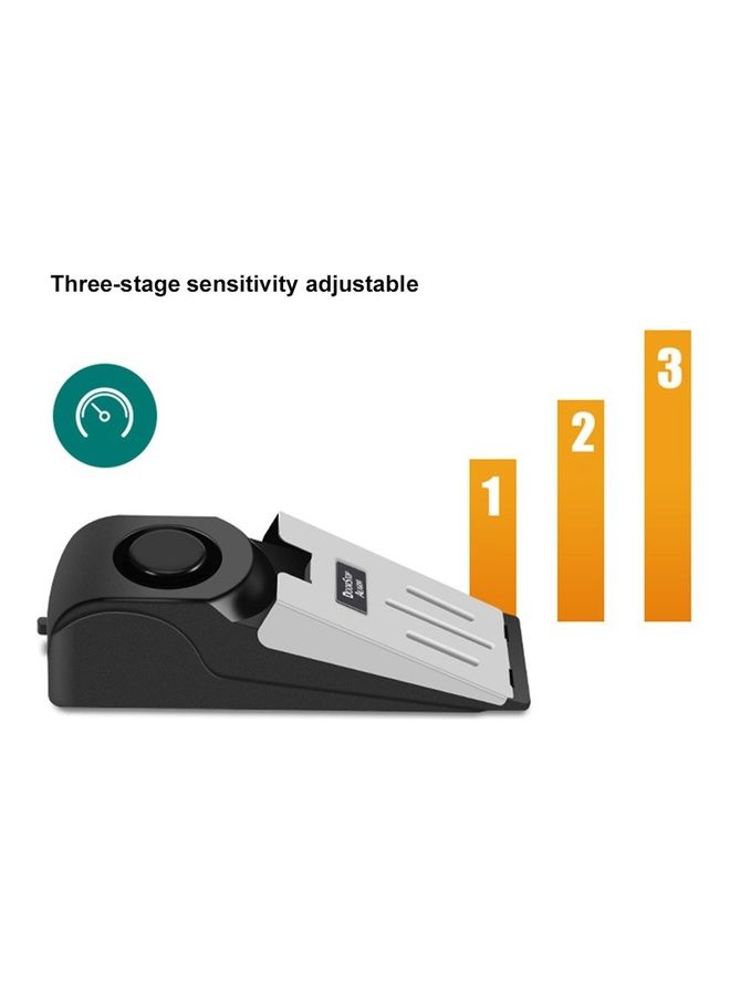 جهاز إنذار مضاد للسرقة مزود بفتحة لإيقاف الباب . أسود/ فضي . - Image 5