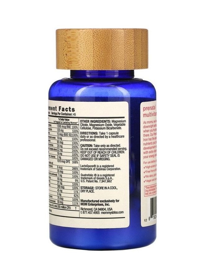 Mommy's Bliss 45 Iron Vitamin Capsules - Image 3