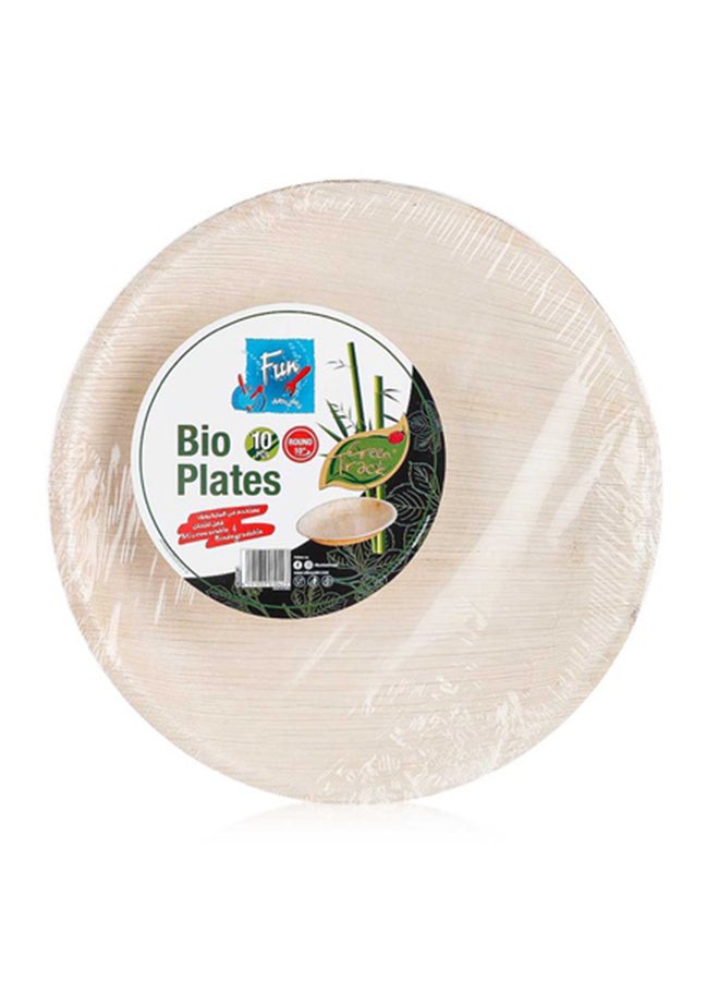 Fun 10-Piece Bio Plates Brown 10inch  - Image 1