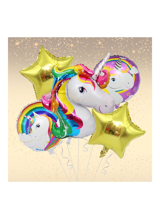 Kidle 5-Piece Unicorn Birthday Aluminum Balloon Package  - Image 2