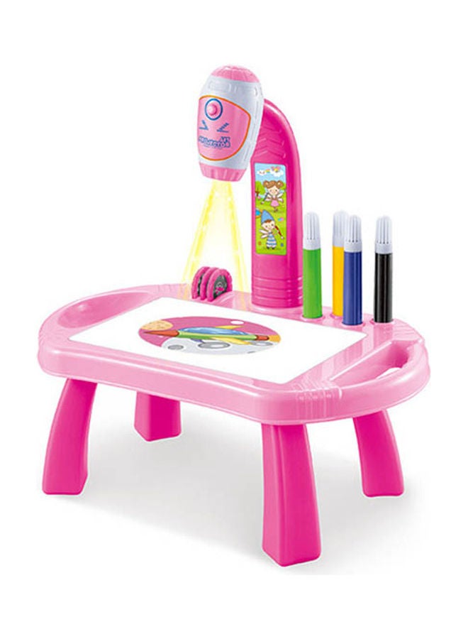 Generic Children Learning Desk With Trace and Draw Projector Pink  - Image 1